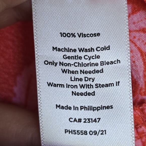 Talbots Skirt Womens XL Floral Print Viscose Ruffle Hem Midi Summer Boho - Picture 6 of 8